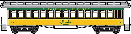 Virginia & Truckee - Overland - (VT) Coach - MDC 88107